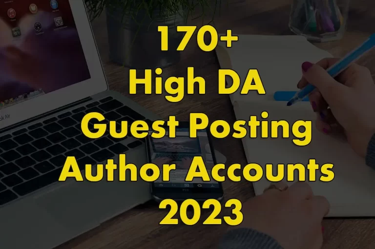 Guest Posting Author Accounts