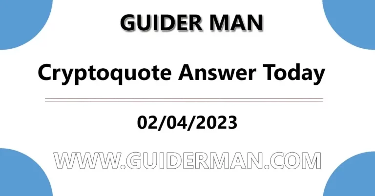 Cryptoquote Answer for 2-4-2023