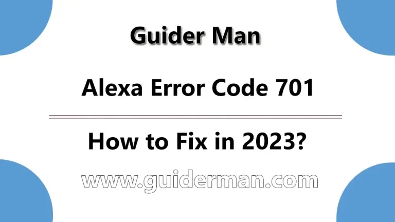 Alexa Error Code 701