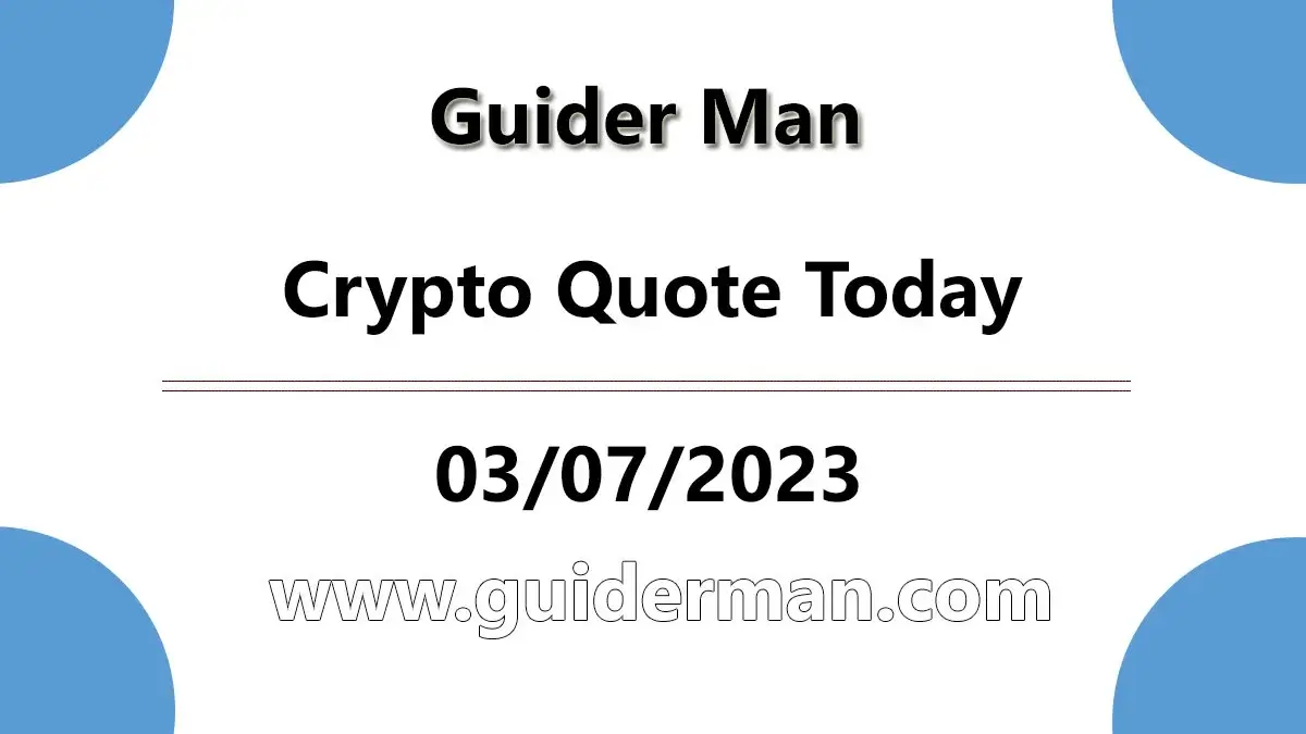 Cryptoquote Answer for 03/07/2023