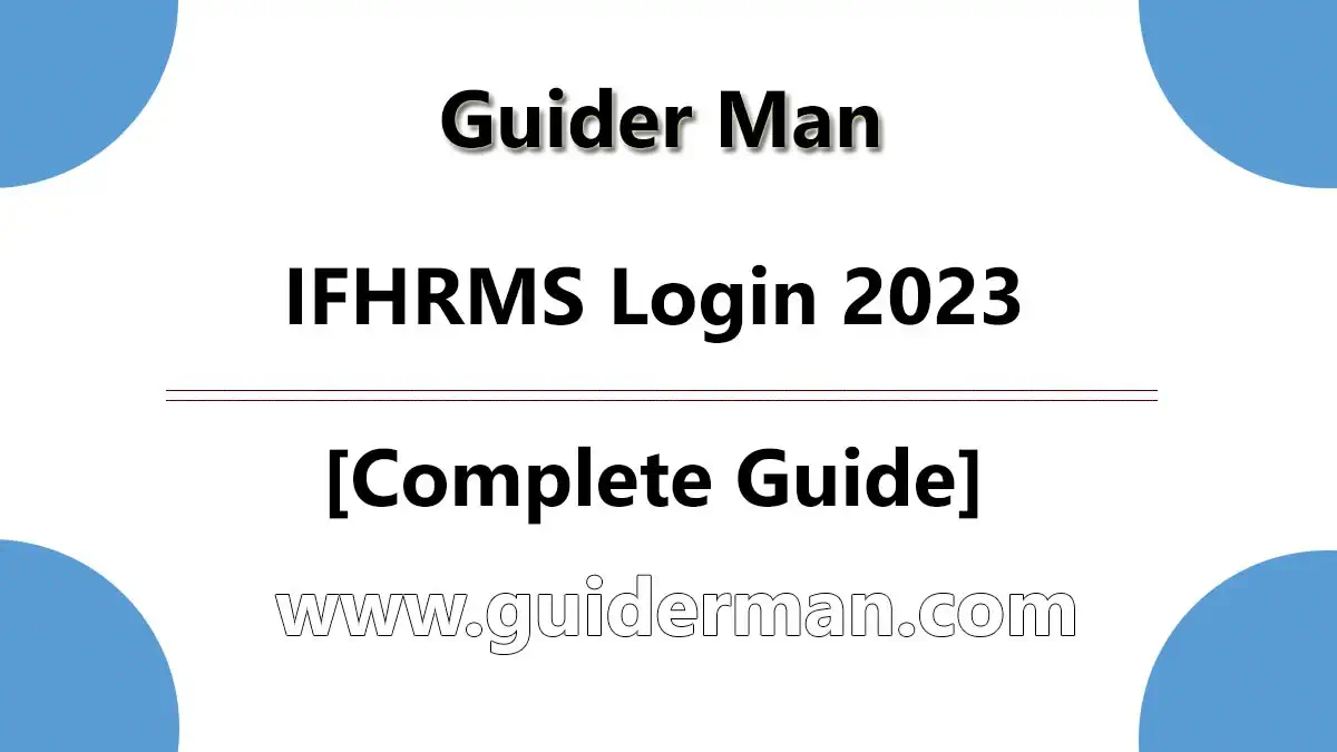 IFHRMS Login 2023