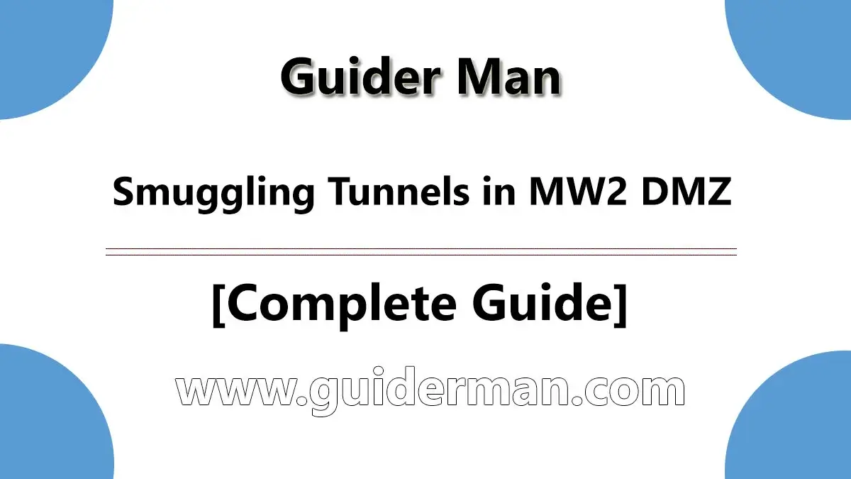 Smuggling Tunnels in MW2 DMZ
