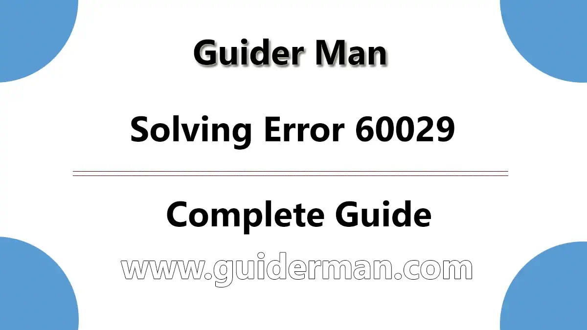 solving error 60029