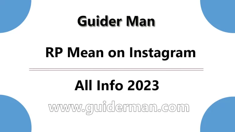 RP meaning instagran